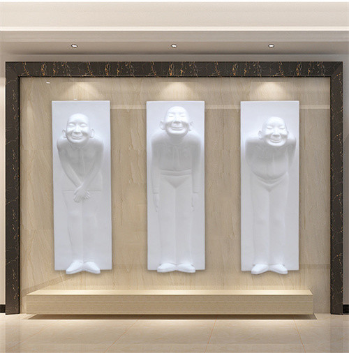 Welcome Usher Wall Mounted Sculptures Fiberglass Hanging For Hotel Decoration