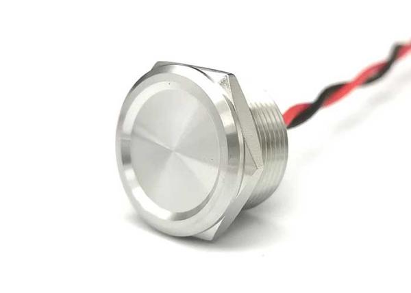 Ip68 Waterproof Electrical Piezo Touch Switch 19mm Sliver Button Stainless Steel