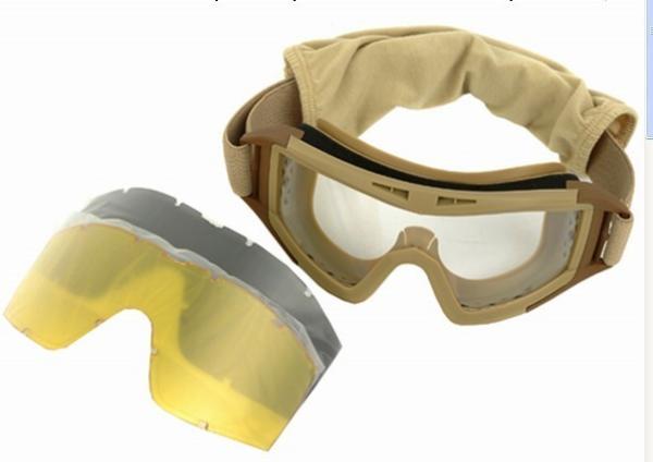 Windproof Airsoft Paintball Mask Lens , Outdoor Safety Military Grade Goggles