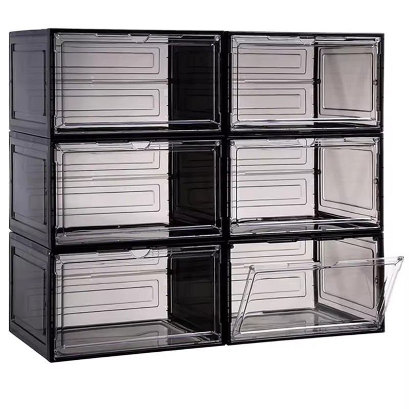 Spot New Products Space Saving Stackable Acrylic Shoe Organizer for Closet Sneaker Storage