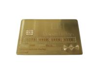 Carte de banque de luxe de bande magnétique de carte d'adhésion en métal de l'or 24K