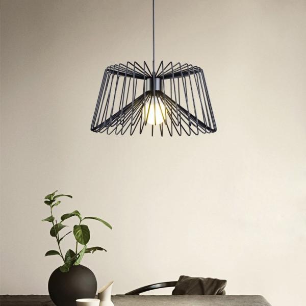 Bedroom Retro Metal Wire Cage Shape 38*20cm Modern Pendant Light