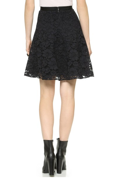 a floral lace mink skirt