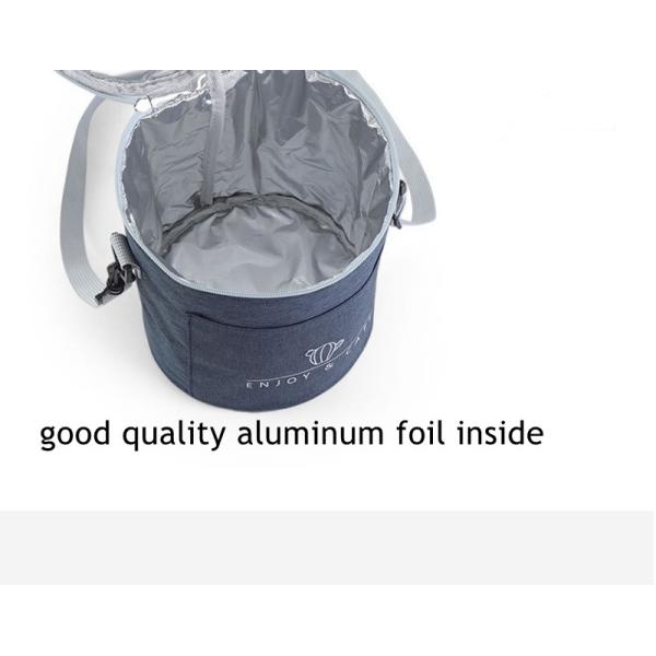 Adjustable Shoulder Strap Insulated Reusable Lunch Bag for Women Allover Print Food