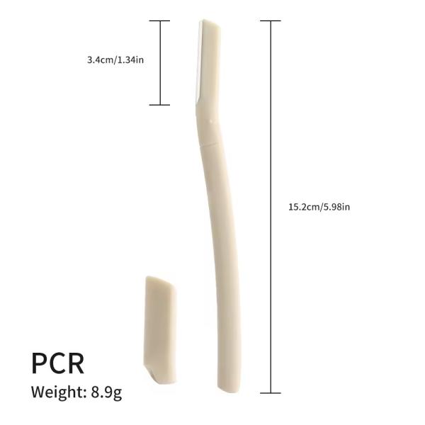 Post consumer Recycled material facial razor, single blade stainless steel hair remover dermaplaning tool