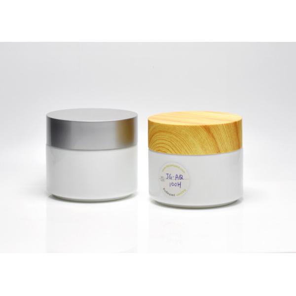 JG-AQ100H, 100ml vintage milk white glass cosmetic jars, primary cosmetic (skin