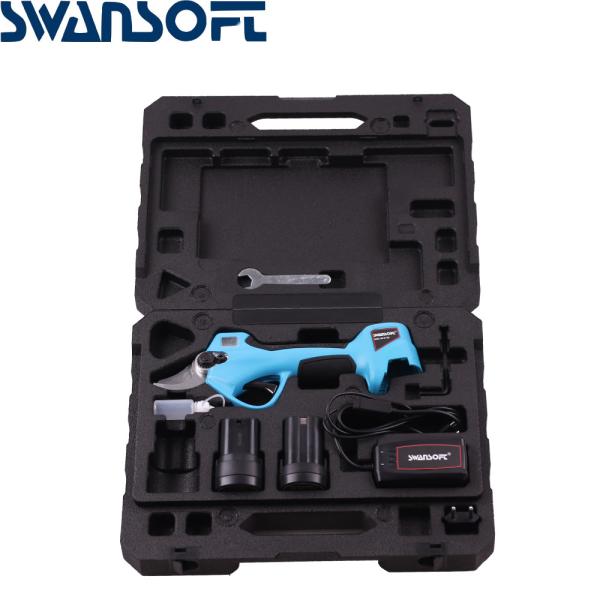 Swansoft LED Display of 16.8V cordless electric pruning shear garden pruner 3.2CM electric pruning scissors