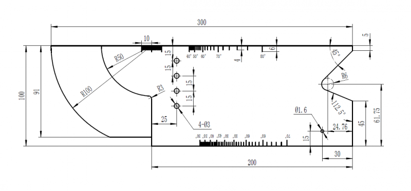 PAUT Ultrasonic Phased Array Radius Calibration Block with DAC Curve Generation