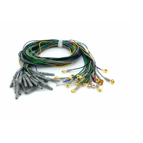 Электроды чашки золота Эег больницы привязывают, кабель Эмг для машины ЭЭГ/ЭМГ