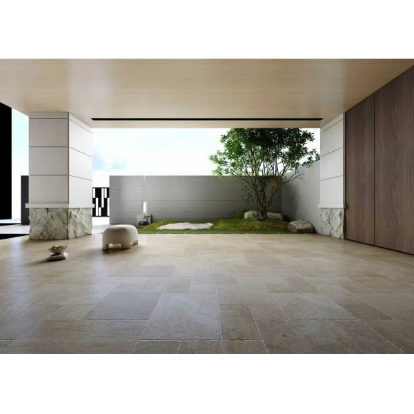 Slip Resistance Outdoor Sandstone Tiles Weather Proof Recyclable And Sustainable