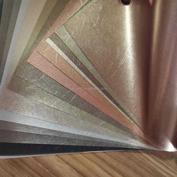 PVC Silver Metallic Wallpaper Peel And Stick Stainless Steel Contact Paper For Appliances