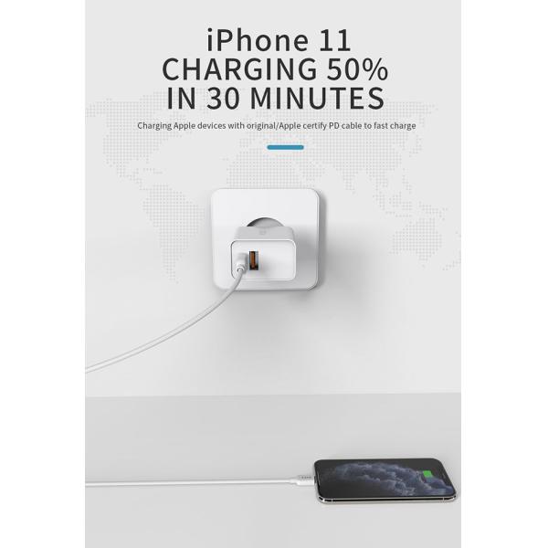 Заряжатели телефона PD стабилизированного мобильного телефона 50g перемещения дома ЕС США 18W быстрые