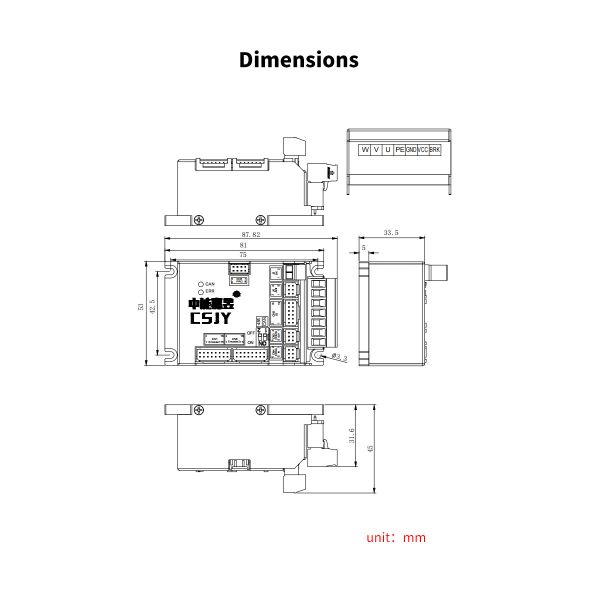 DC12V~48V Low-voltage Servo Driver, AGV Servo Motor Driver, RS485 And CAN Communication Functions, 400W DC Servo Drive.