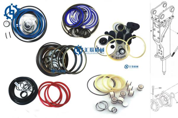 Solvent Resistant Hydraulic Breaker Seal Kit For  Hammer H120Es Cylinder