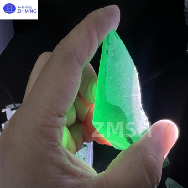 ​​Lab-Grown Fancy Colored Sapphire Rough in Green for Jewelry Applications​​