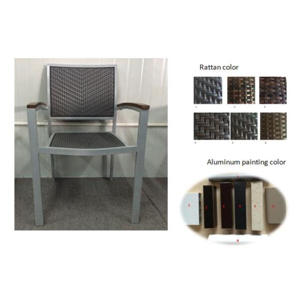 Outdoor garden aluminium stacking chair with sling texline fabric-YS5612