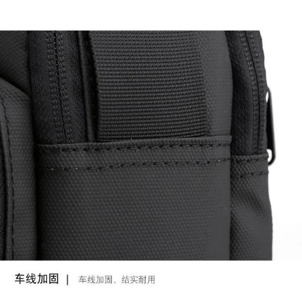 Custom Unisex Man Bag Messenger Men's Crossbody Shoulder Bag Black With Water Bottle Holder