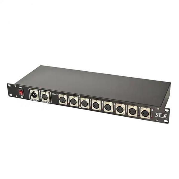 8 Ways Splitter DMX Light Controller Eight Road Stage DMX Signal Amplifier