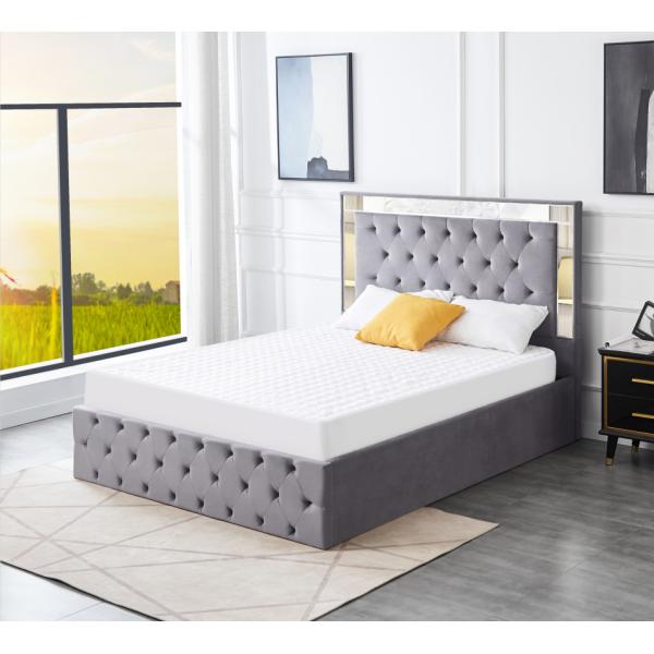 Rei luxuoso de couro moderno Bed do quarto da cama de casal 1,8 do quarto do hotel do mestre da cama