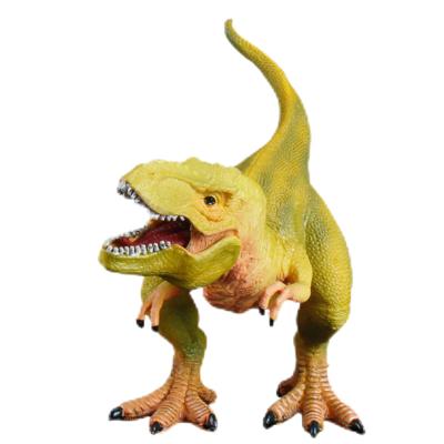 Conjunto de figuras de dinossauros realistas Figuras de tiranossauros amarelos - brinquedo educacional para brincar com imaginação