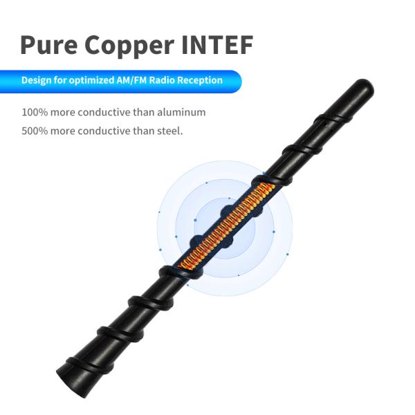 7 дюймовая черная спиральная изогнутая радиоантенна AM/FM универсальная для грузовых автомобилей автомобилей внедорожников 5dbi Gain