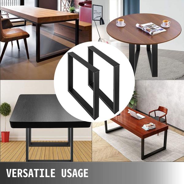 420*400mm Black Metal Table Legs for Industrial Country Style Furniture Design