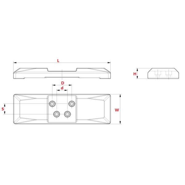 Черное уменьшение шума резиновых колодок экскаватора цвета для Хитачи ЭС120