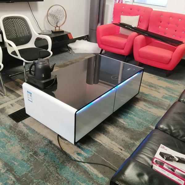 Private Mold Modern Coffee Table Fridge with Wireless USB Charger and Built-in Speaker