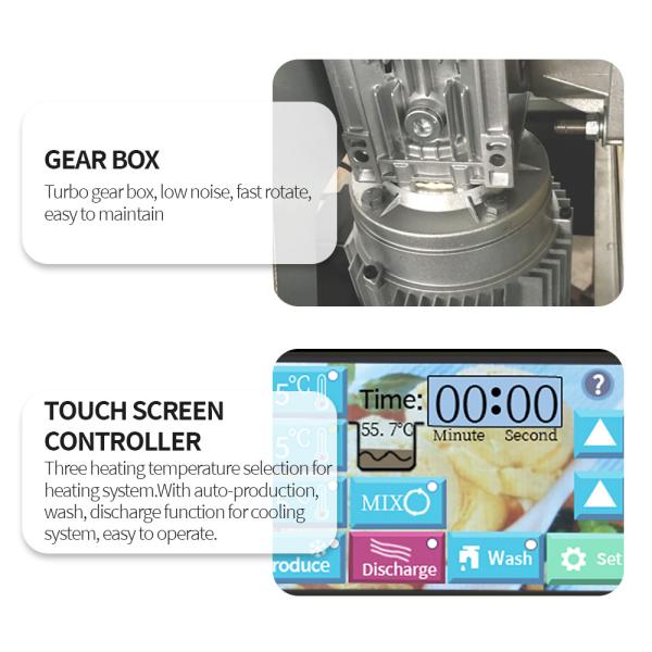 Pasterization  Ice Cream Sorbet Making Batch Freezer Hard Ice Cream Machine Brazilian Acai Freezer