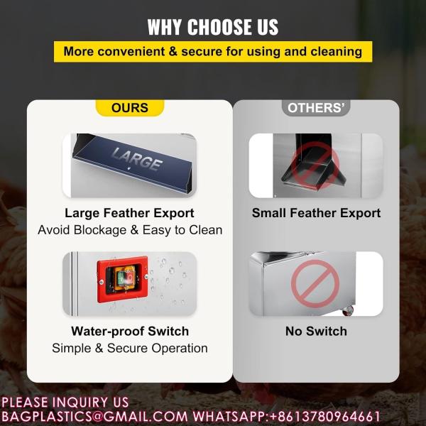 Chicken Plucker De-Feather Machine Commercial Poultry Duck Goose Plucker Feather Plucking