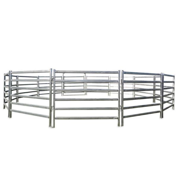 Six Bars Heavy Duty Metal Oval Rai Cattle Corral Panels For Sale