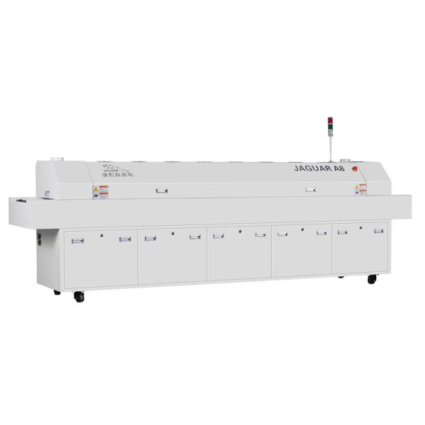 Forced Air Cooling Pcb Reflow Oven Automatic 8 Heating Zones 450mm Mesh Belt Width