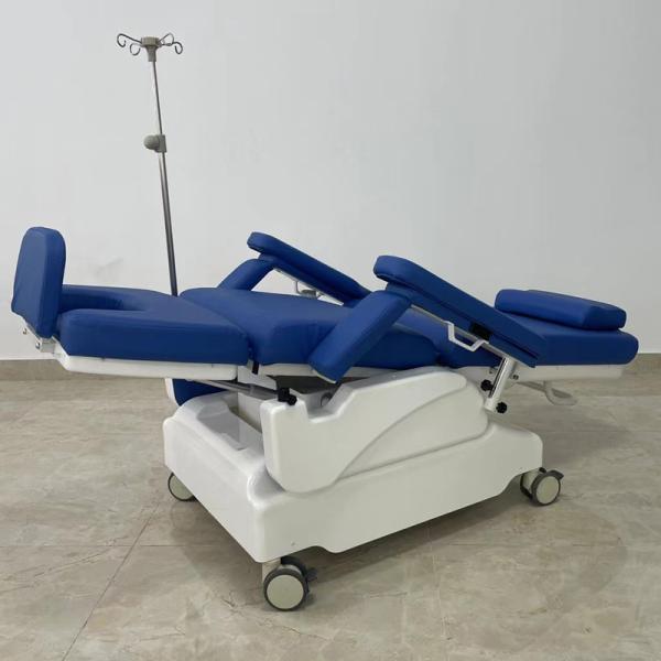 Premium Electric Blood Collection & Chemotherapy Chair Easy Clean Vinyl Upholstery