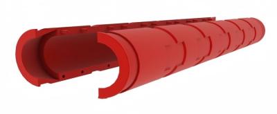 Underwater Pu Subsea Cable Protection Red Color Hydrolysis Resistant