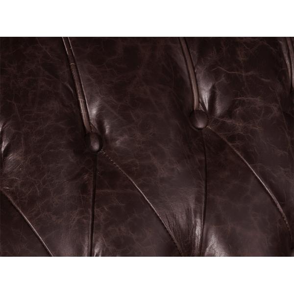 Home Furniture High Back Leather Armchair Movable Eitherdown Cushion Solidwood Frame