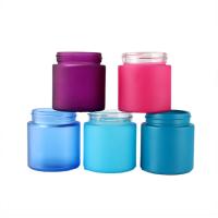 Frasco de vidro à prova de cheiro de flor 2 oz 3 oz 4 oz frascos de cosméticos de vidro com tampas