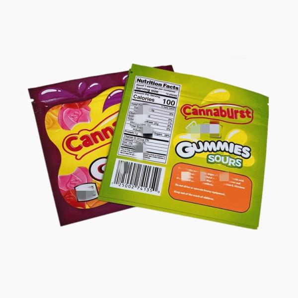 ODM Smell Proof Gummies Packaging Mylar Zipper Bags