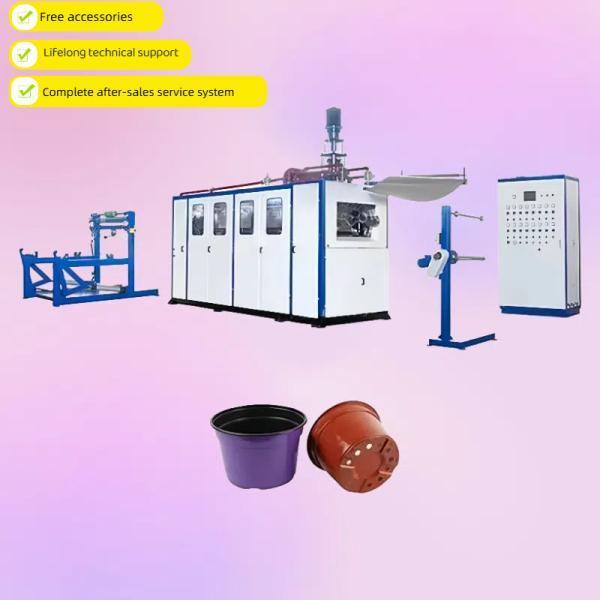 Máquina para hacer vasos de plástico 4100x1500x2200mm con control PLC