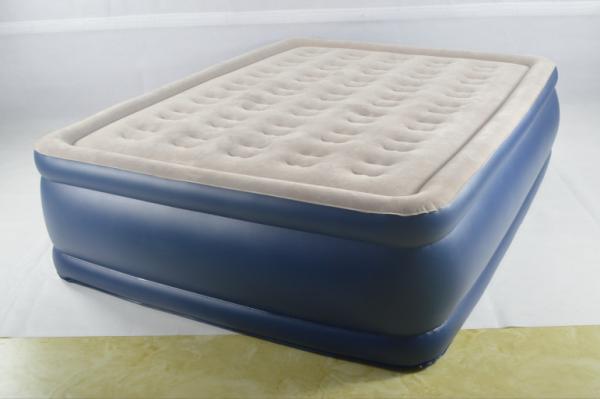 Eletrônico Inflação colchão de ar venda quente Blow Up Air Bed Soft Plush Flocking Mattress Durável Automático