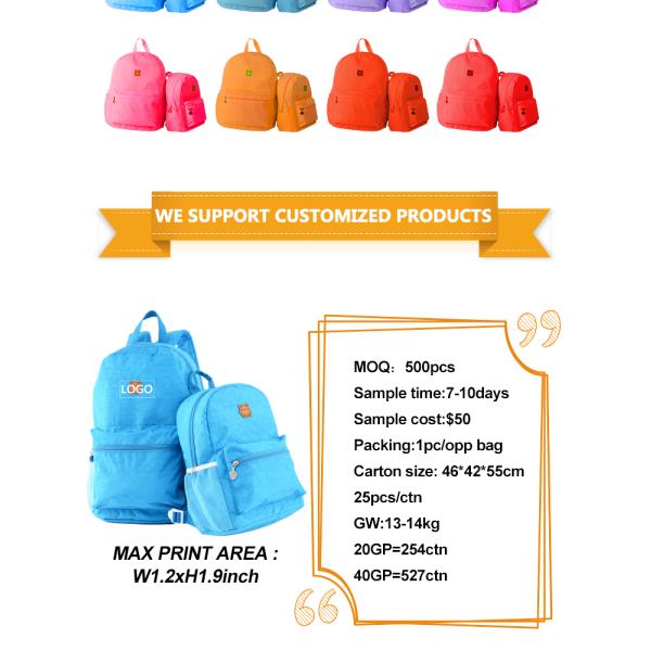 Teen Personalised Kids Backpack Exquisite Custom Logo Digital Printing Popular