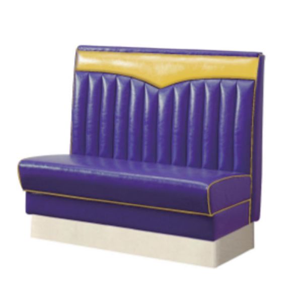 Customized American 1950 Style Vintage Sofa U-shaped Red Leather Restaurant Booth Seating