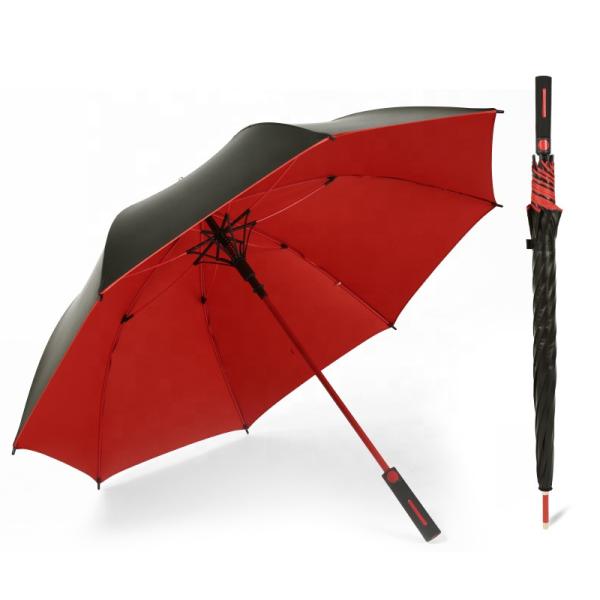 Customized Logo Windproof Golf Umbrella with 190T Nylon Fabric and 8k 27inch Size