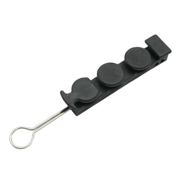 Plastic Flat Fiber Optic Drop Cable Clamp For FTTH