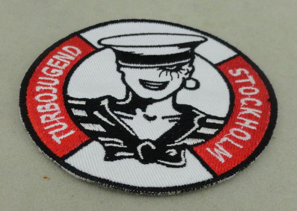 Clothes Custom Embroidery Patches Promo Patches 3.0 Inch With Glue