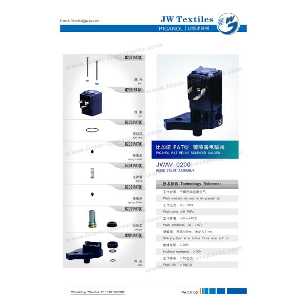 Picanol Pat Relay Solenoid Valve Picanol Airjet Spare Parts