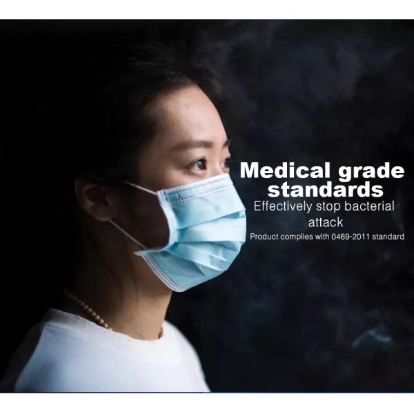 Anti Bacteria Disposable Medical Mask 2 Ply Non Woven Fabrics Non Toxic