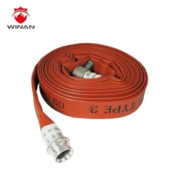 PVC Lining White red Fire Hydrant Hose Reel Single Jacket Fire Hose Customized