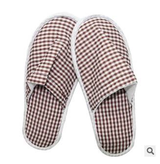 New customed logo promotional cheap hotel cloth slipper