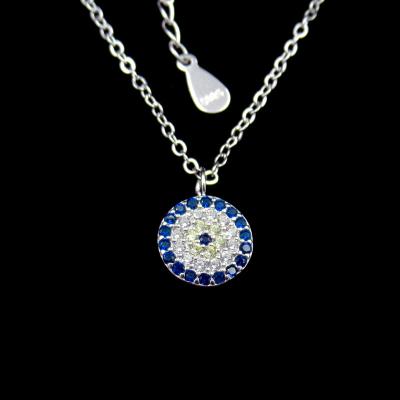Fashion 925 Sterling Silver Mens Chain , Single Cubic Zirconia Necklace