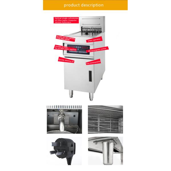 Fryer микрокомпьютера нержавеющей стали 28L+14L+14L электрический с 3 корзинами танка 4